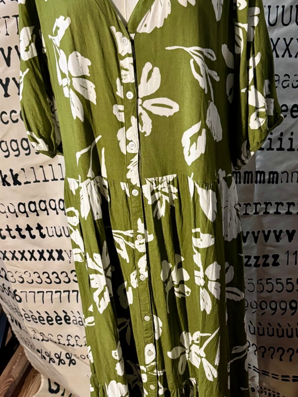 Sonoma Leaf Print Dress with Pockets